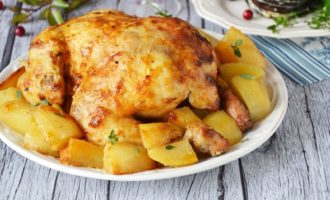 Kyckling med potatis bakad i ugnen