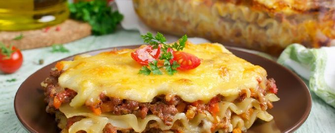 Lasagna với thịt băm ở nhà
