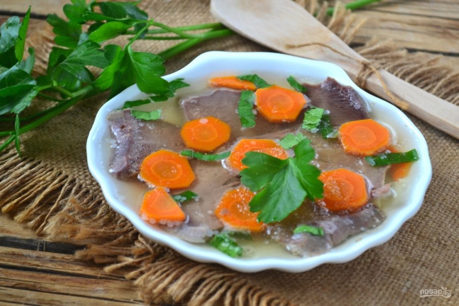 Llengua de porc aspic