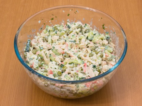 Salade met inktvis
