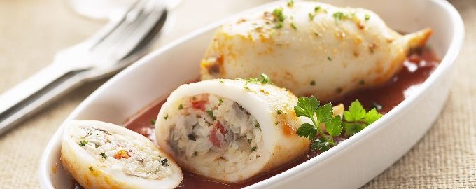 Fylld bläckfisk - 10 enkla och läckra recept steg för steg
