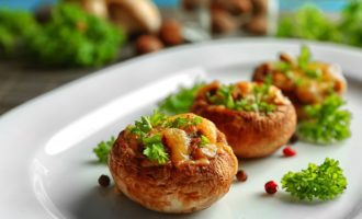 Nấm nhồi phô mai trong lò