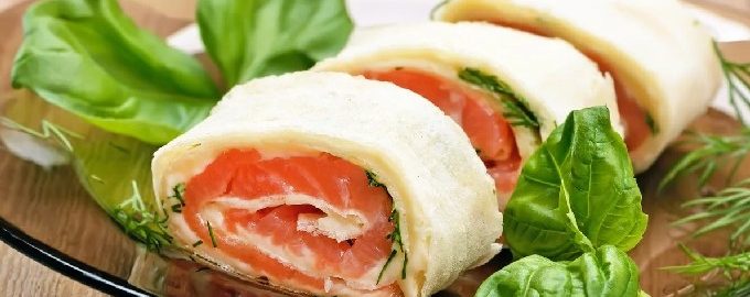 Rotllet de lavash amb peix vermell: 10 receptes pas a pas amb fotos