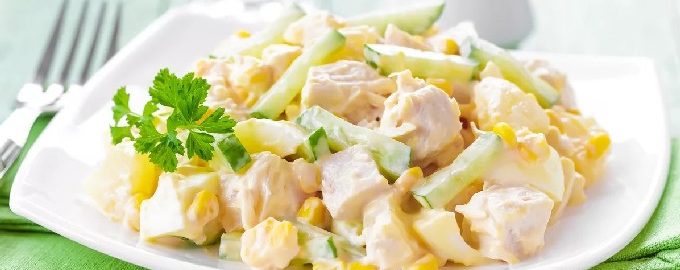 Kyckling och ananas sallad