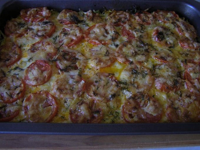 Carbassó farcit amb carn picada al forn
