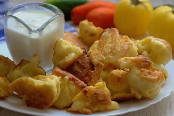 Cauliflower sa batter sa isang kawali