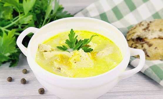 Sopa de formatge amb pollastre