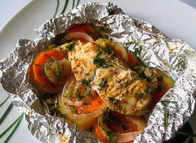 ไก่กับผักในเตาอบ