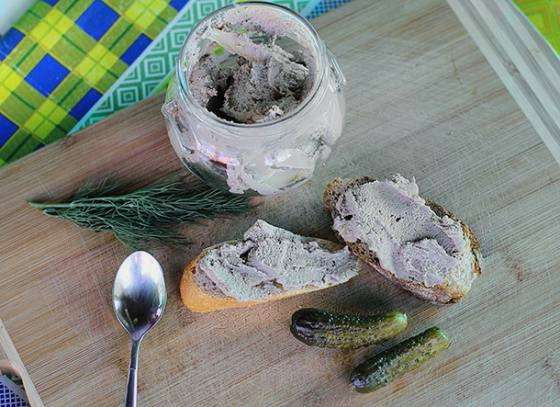 Homemade beef liver pate