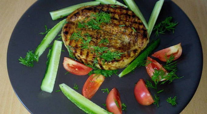 Kalkoensteak in een koekenpan