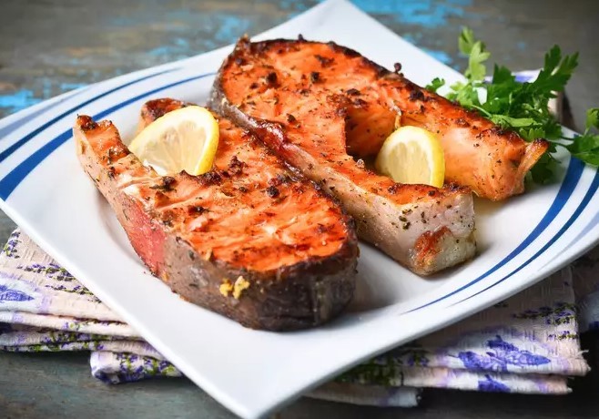 Öring på grillen