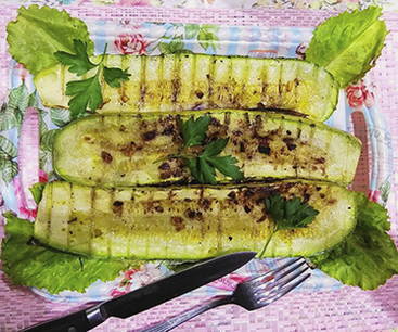 Zucchini på grillen