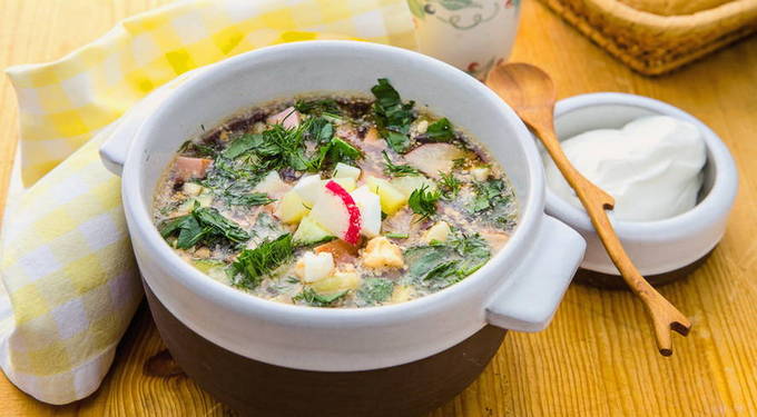 Okroshka - 10 recept hemma