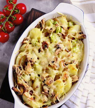 Patates amb xampinyons al forn