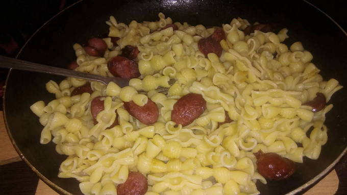 Pasta met worstjes