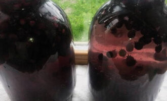 Pagkatapos ng paglamig, handa na ang serviceberry compote para sa taglamig. Maaaring ipadala para sa imbakan.