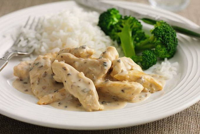 Filet de pollastre en salsa cremosa