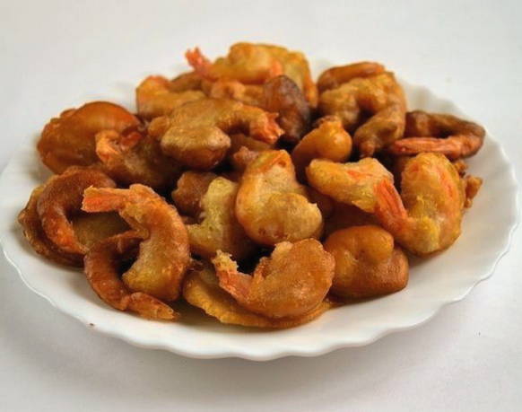 Tôm trong bột