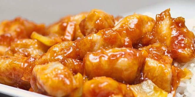Chinees varkensvlees in zoetzure saus
