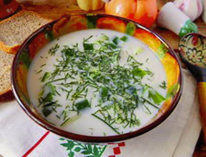Klassisk okroshka med kefir