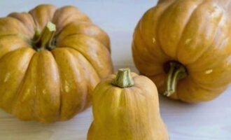 Com preparar el puré de carbassa per llepar-se els dits per a l'hivern a casa? Rentar la carbassa, treure la pela i les llavors.