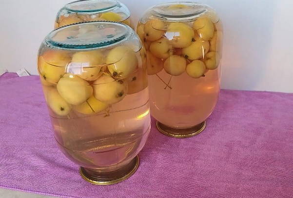 Compote van ranetki voor de winter