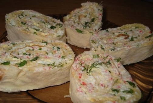 Lavash roll na may iba't ibang fillings