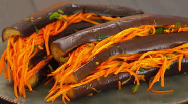 Snabb koreansk aubergine