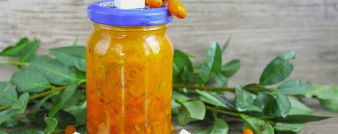Cătină fără gătit cu zahăr pentru iarnă