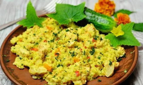 Bulgur med kyckling
