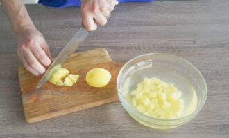 Hoe maak je een eenvoudige en smakelijke Lenten-soep? Spoel de spliterwten eerst grondig af onder stromend water, doe ze vervolgens in een aparte bak, vul ze met koud water en laat ze een uur staan. Schil en was de aardappelen op dit moment goed en snijd ze in kleine blokjes.