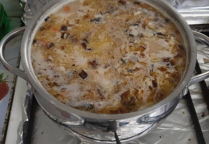 Kaassoep met champignons