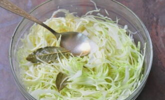 Đổ nước xốt vào bắp cải.