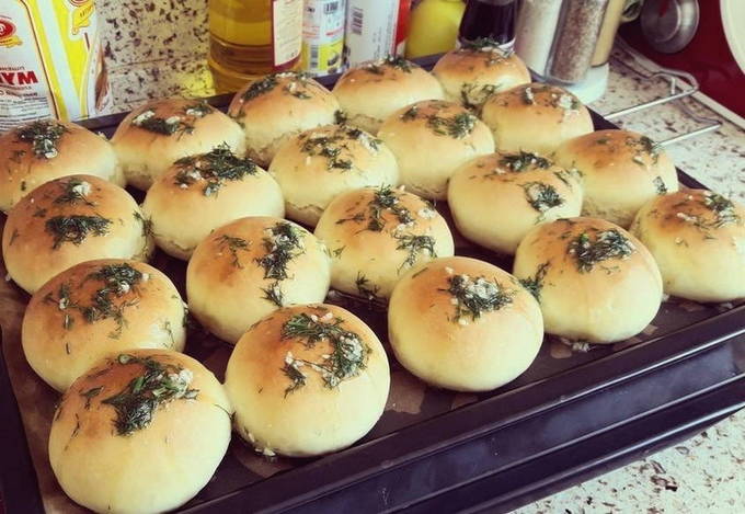 Dumplings met knoflook voor borsjt