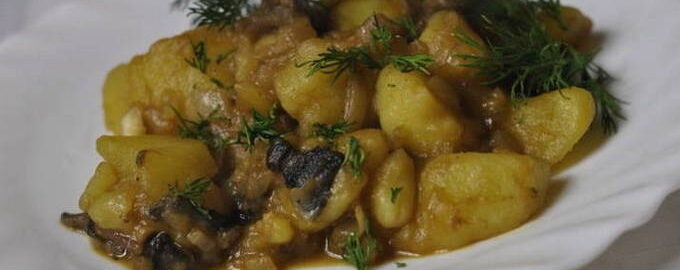 Patates guisades amb bolets