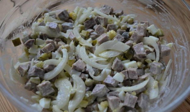 Salade van rundvleestong