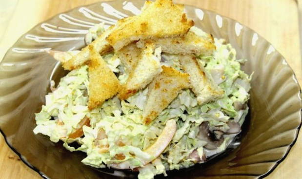 Salade met champignons