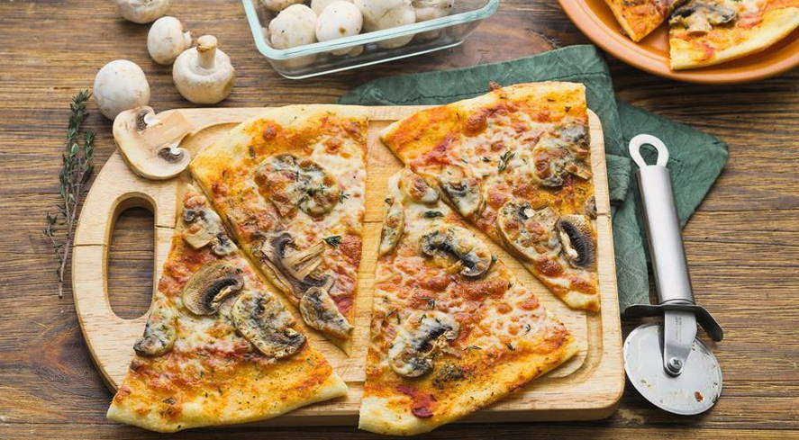 Pizza amb bolets