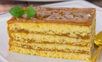 Hemlagad mördegsdelikatess är klar. Dela i portioner och servera!