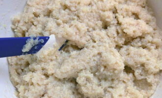 เพิ่มเนื้อสับเพิ่มเครื่องเทศและผสมให้เข้ากัน