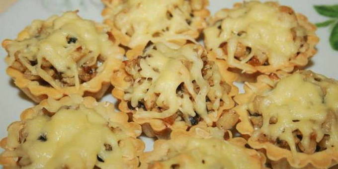 Tartlet csirkével és gombával
