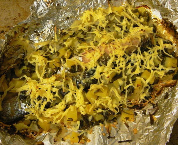 Isda at chips sa oven