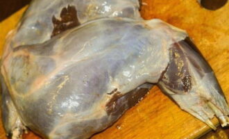 Cum să gătești un preparat delicios de iepure în cuptor? Înmuiați carnea pentru scurt timp în apă rece cu câteva praf de sare pentru a elimina mirosul specific. După aceea, fierbeți iepurele timp de o oră cu adăugarea de boabe de piper, sare și ceapa curățată.
