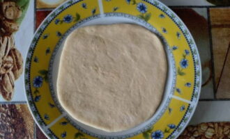 Rulați fiecare bucată într-un tort plat.