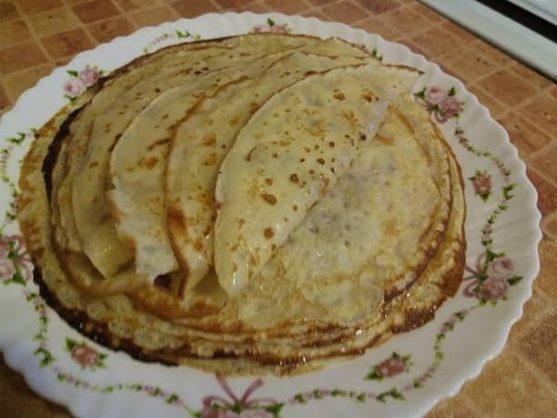Pannkakor med gräddfil