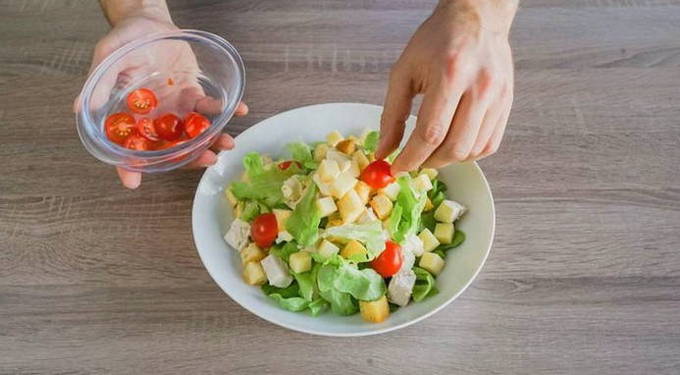 Sallad med krutonger