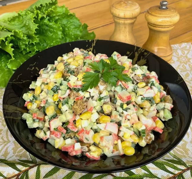 Crab salad na walang kanin