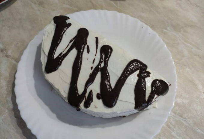 Pastís de creps amb crema de mató