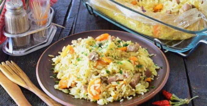 Pilaf i ugnen