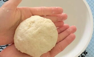Sa malinis na mga kamay, masahin ang malambot na kuwarta, takpan ng tuwalya at iwanan sa isang mainit na lugar hanggang sa tumaas. Sa malinis na mga kamay, masahin ang malambot na kuwarta, takpan ng tuwalya at iwanan sa isang mainit na lugar hanggang sa tumaas.